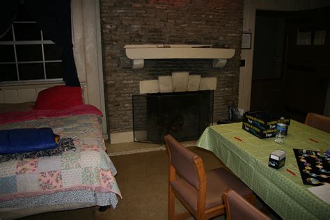 We have gone there in both summer and fall. Main room inside Garner State Park Cabin/taken from Kitche ...