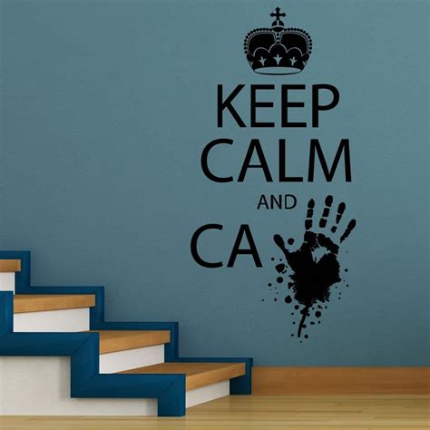 Zombie Keep Calm Wall Sticker Decal World Of Wall Stickers