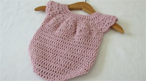 How To Crochet A Cute Baby Girls Romper The Martha Romper Youtube