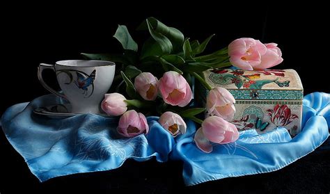 Still Life With Love Pretty Colorful Box Bonito Cup Of Tea Tea Graphy Hd Wallpaper Peakpx