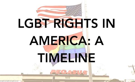 Lgbt Rights In America A Timeline