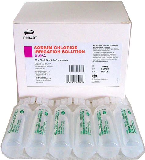 Sodium Chloride 09 For Irrigation Steritubes 30ml Box 30