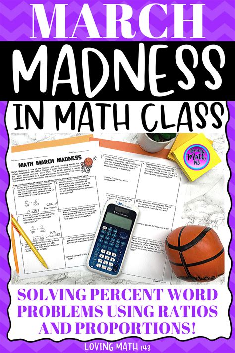 March Madness Math Activity Percent And Proportion In 2020 With