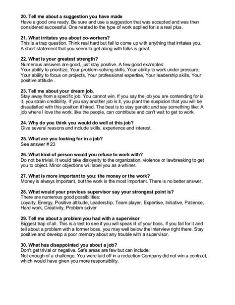 Common Interview Questions And Answers Job Interview Advice