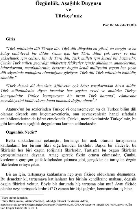 Özgünlük Aşağılık Duygusu ve Türkçe miz PDF Free Download