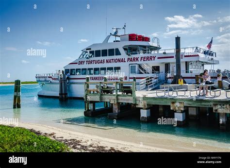 Yankee Freedom Ferry Docked In Dry Tortugas National Park In The