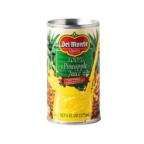 Del Monte® 100 Pineapple Juice Not From Concentrate 6 Fl Oz Del