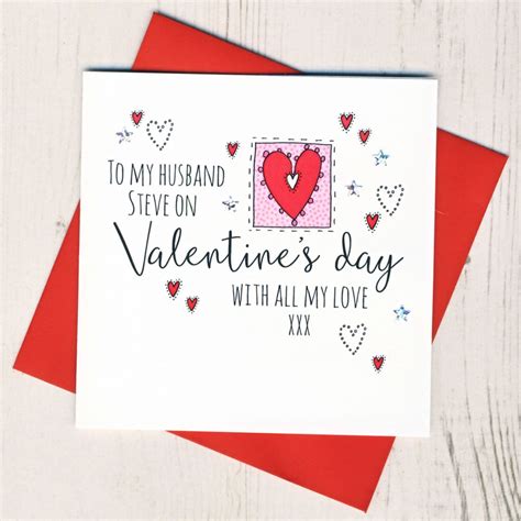 personalised husband valentines day card