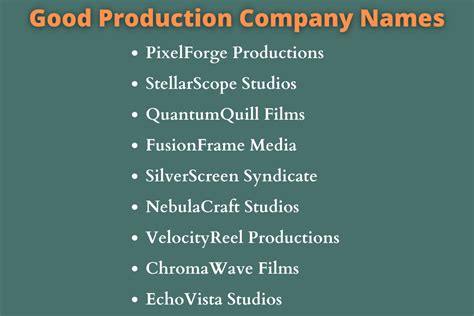 430 Production Company Names Ideas Updated