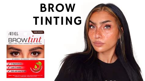 Ardell Eyebrow Tint Demo And Review Eyebrow Tinting At Home Youtube