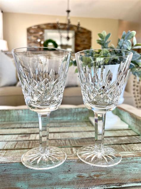 Waterford Crystal Lismore Pattern Claret Wine Glasses 5 7/8 Wedding
