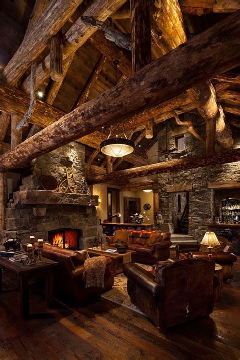 View interior gallery of log cabin homes and kits by the original log cabin homes. Awesome log home interior | Log Cabin Ideas | Pinterest