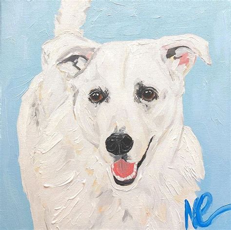 Custom Dog Portrait Puppy Painting Fine Art Designs Commission
