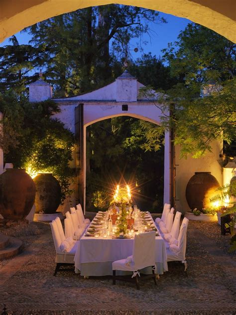 How Gorgeous Is That Beautiful Candlelit Outdoor Dining Trasierra