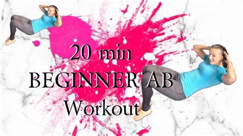 20 Min Beginner Ab Workout No Equipment Flat Belly Get Rid Of Your Love Handles Lucyb