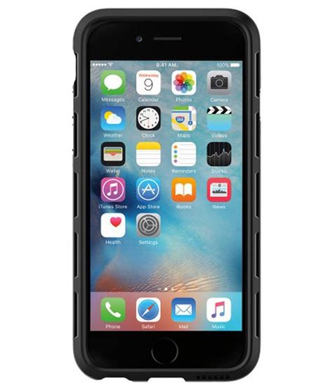 Spigen Iphone 6s6 Case Thin Fit Hybrid Black Sgp11730 Plain Back