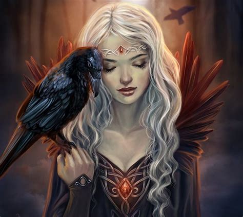 Free Download Art Raven Fantasy Lady Hd Wallpaper Peakpx