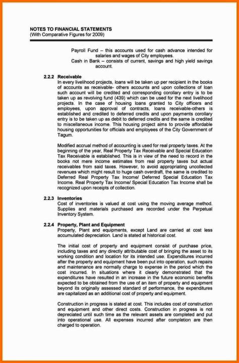 However, a fiduciary trust fund only exists if the fund meets certain requirements identified by the. Notes To The Financial Statements Template ...