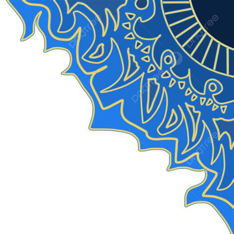 Mandala Or Blue Batik Carving In The Corner Mandala Carving Batik