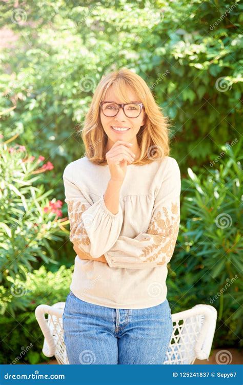 Attractive And Confident Woman Outdoor Portrait Stock Image Image Of