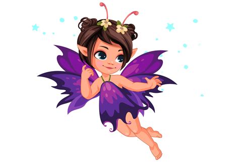 Beautiful Little Flower Fairy Flying 534481 Vector Art At