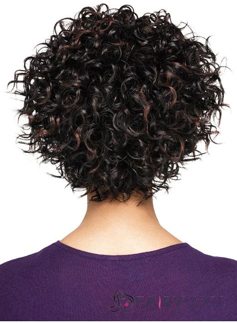 Chic Short Curly Sepia African American Wigs For Women 10 Inch Curly