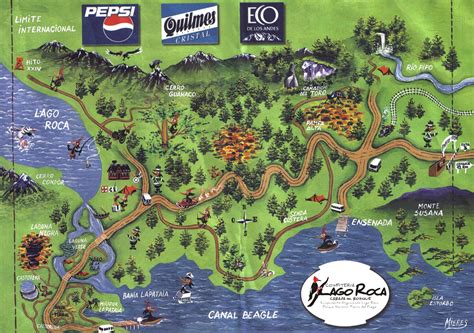 Tierra del fuego mapa argentina. Tierra del Fuego National Park Camping Map - parque ...