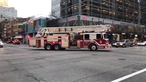 Vancouver Fire Ladder 7 And Engine 7 Responding Youtube