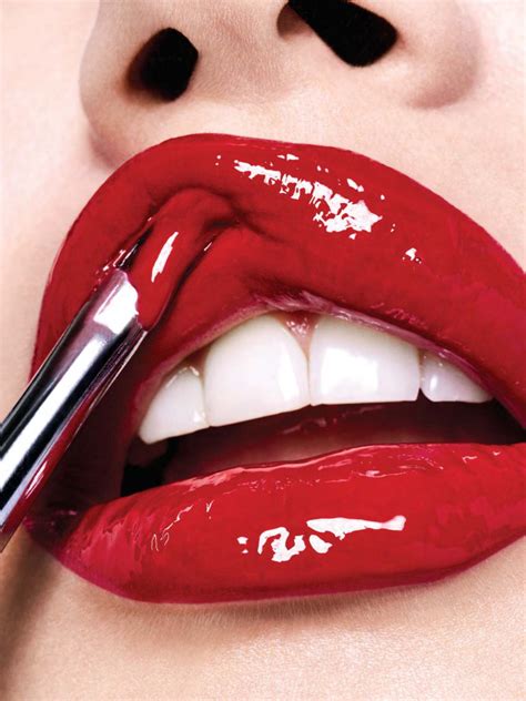 Makeupwoman Beautiful Lips Glossy Lips Red Lipstick Shades
