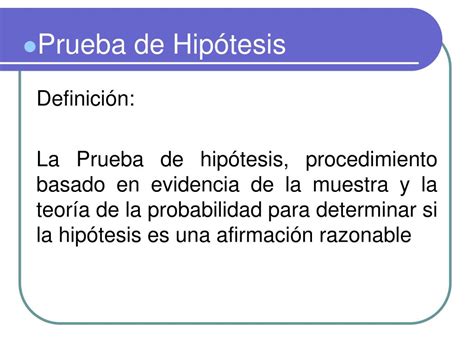 Ppt Pruebas De HipÓtesis Powerpoint Presentation Free Download Id