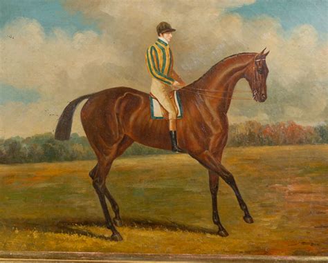 Get great deals on ebay! 19th Century Oil Canvas Painting of a Jockey on Horse at ...