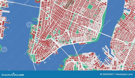 New York Administrative Map Vector Illustration