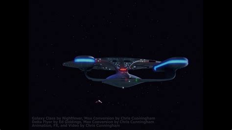 Star Trek Voyager Timeless Challengerdelta Flyer Chase And Battle