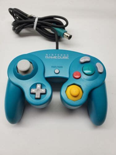 Nintendo Gamecube Controller Emerald Blue Rare Oem Authentic