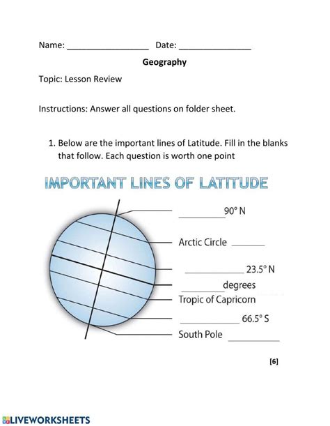 Longitude And Latitude Worksheet Answer Key