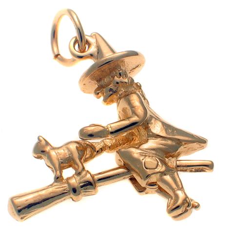 Excellent and complex characters, wonderful world and society creation/building, fantasy, obstacles, challenges, witches, caribbean flare, intrigue, action. Gold witch on broomstick charm - Sterling Charms 925 ...