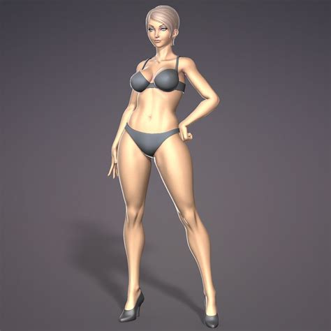 Female Stylistic Base Body Character D Model Turbosquid