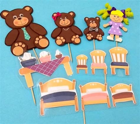 Palitoches Cachinhos Dourados Para Imprimir