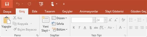 Microsft Power Point Menü Sekmeleri
