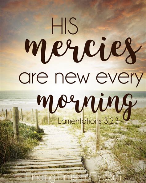 Printable Bible Verse Lamentations 323 His Mercies Are New Every
