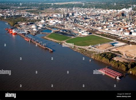 Aerial Of Oil Refineries Baton Rouge Louisiana Stock Photo Alamy