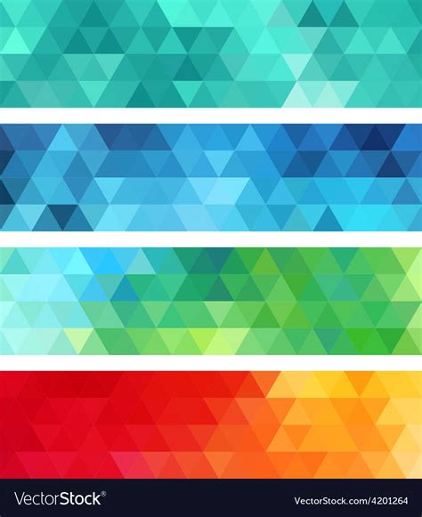 Abstract Geometric Banner Set Royalty Free Vector Image