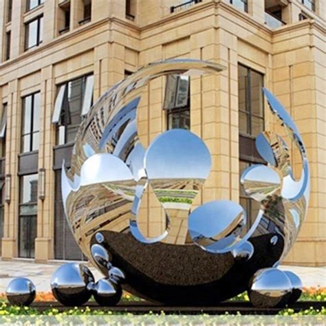 Large Stainless Steel Outdoor Metal Sphere Sculpture