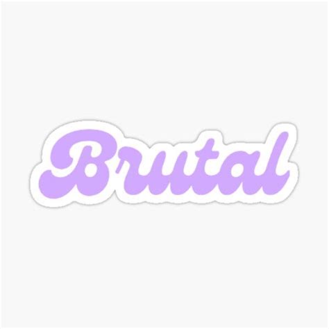 Brutal Olivia Rodrigosour Sticker By Lavannya In 2021 Music
