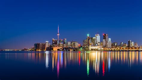 Toronto Skyline At Night Images Android Wallpapers For Your Desktop Or