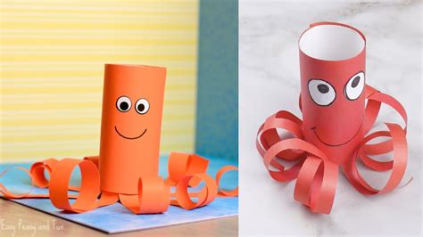 Octopus Toilet Paper Roll Craft For Kids Youtube