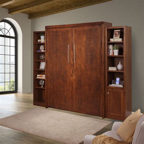 When closed, it resembles a storage wall so those not in the know would never guess it conceals a mattress. Murphy-Bed-Horizon-Closed-1 - Wallbeds "n" More