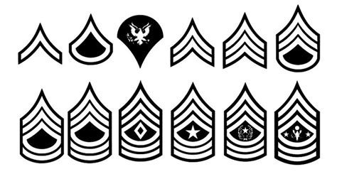 Us Army Veteran Enlisted Or Officer Rank Insignia Decal Sticker Etsy