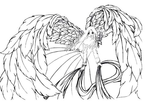 Anime Angel Girl Coloring Pages