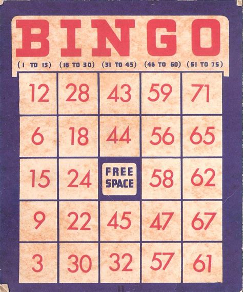 Vintage Bingo Card Feel Free To Use In Your Artwork Cindy Flickr